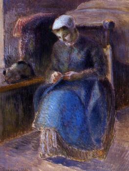 Camille Pissarro : Woman Sewing